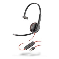 Plantronics - Blackwire 3210 - Wired, Single Ear Monaural Headset with Boom