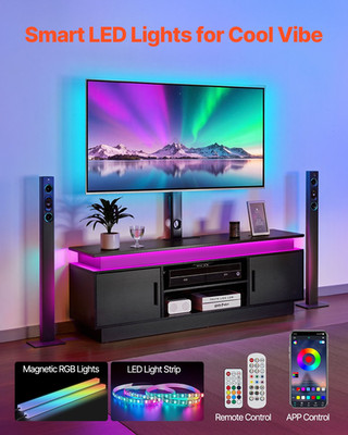 60'' TV Stand with Mount for up to 75 in TVs, Living Room