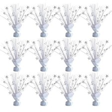12 Pack Foil Spray Centerpieces Stars Brust Table Centerpieces for White