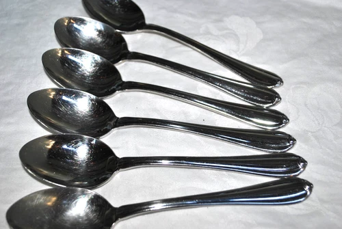 GORHAM DESIGNS STUDIOS STAINLESS FLATWARE 18/8 JAPAN"MELON BUD"(6) SOUP SPOONS