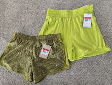 New Lot Girls Large Nike Dri-Fit Shorts Green Running Training