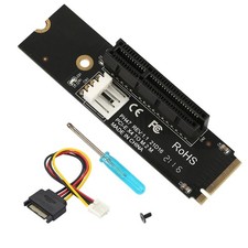 NGFF M.2 to PCI-4X 1X Riser Card,M.2 Key M 2260 2280 SSD Port to PCIE Adapter...