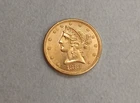 Gold 1881 $5 Liberty Head Gold Half Eagle 8.36g pure gold  TP-0764