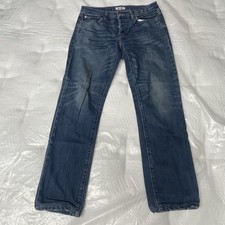 Buck Mason Slim Fit Jeans medium Wash Denim Stretch Button Fly W31 L28 USA Made