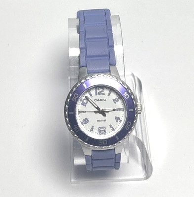 Casio Womens Watch 32mm White Dial Purple Bezel 1330 LTP-1331 New Battery