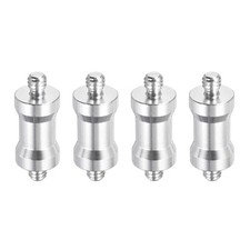 4PCS 1/4" Male to 1/4" Male 0.58 x 1.18Inch Light Stand Aluminum Alloy Screw