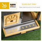 Rabbit Hutch, 2 Tiers Outdoor Guinea Pig Hutch w/ Tray & Ramp for 1-2 Rabbits