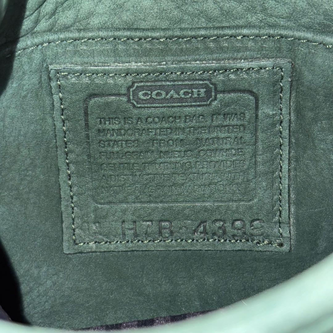 Vintage Coach Ergo Hand Bag Nubuck Green Gift present 0831b
