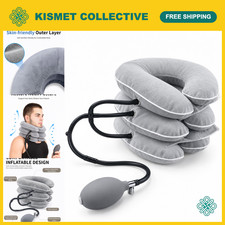 Inflatable Cervical Neck Traction Device - Adjustable Neck Stretcher Brace Pil