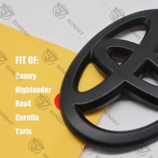 1pcs Matte Blackout Rear Emblem Overlay Badge For Camry Highlander Corolla Yaris