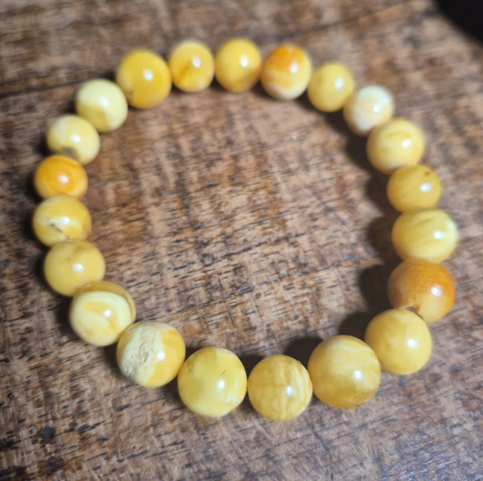 altes elastisches Armband Bernstein Butterscotch Vintage  853 - Bild 4 von 4