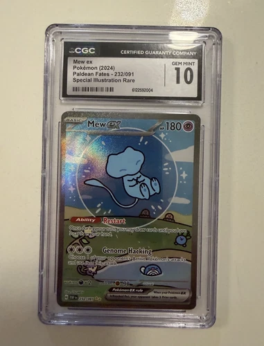 2024 POKEMON PAF EN-PALDEAN FATES SPECIAL ILLUSTRATION RARE #232 MEW EX CGC 10