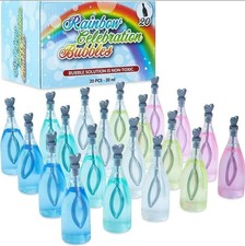 Wedding Bubbles Rainbow Bottles Party Table Decorations Party Bag Fillers 20 pcs