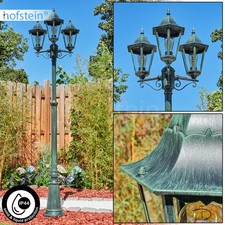 HOFSTEIN Viano lampada da vialetto candelabro lampada da esterno metallo/vetro nero-verde/chiaro