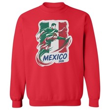 Mexico Flag Graphic - World Sports Fans Tribute Unisex Crewneck Sweatshirt