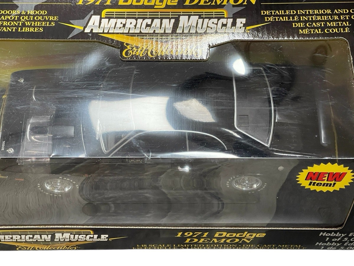 ERTL AMERICAN MUSCLE 1971 DODGE DEMON HOBBY EDITION BLACK NIB RARE