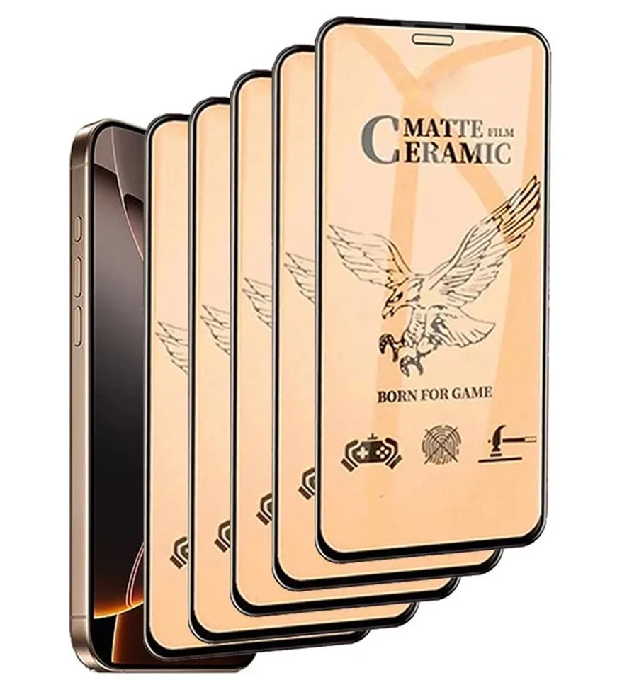 Pack 5 Films iPhone 17 Anti Trace Mat Anti Reflet Ultra Résistant 9D - Photo 3/4