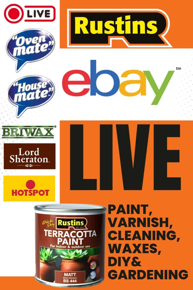 Rustins Live! Paints, Varnishes, Cleaning supplies!