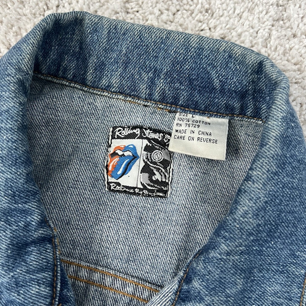 Rolling Stones Vintage 1989 Steel Wheels Tour Denim Jacket