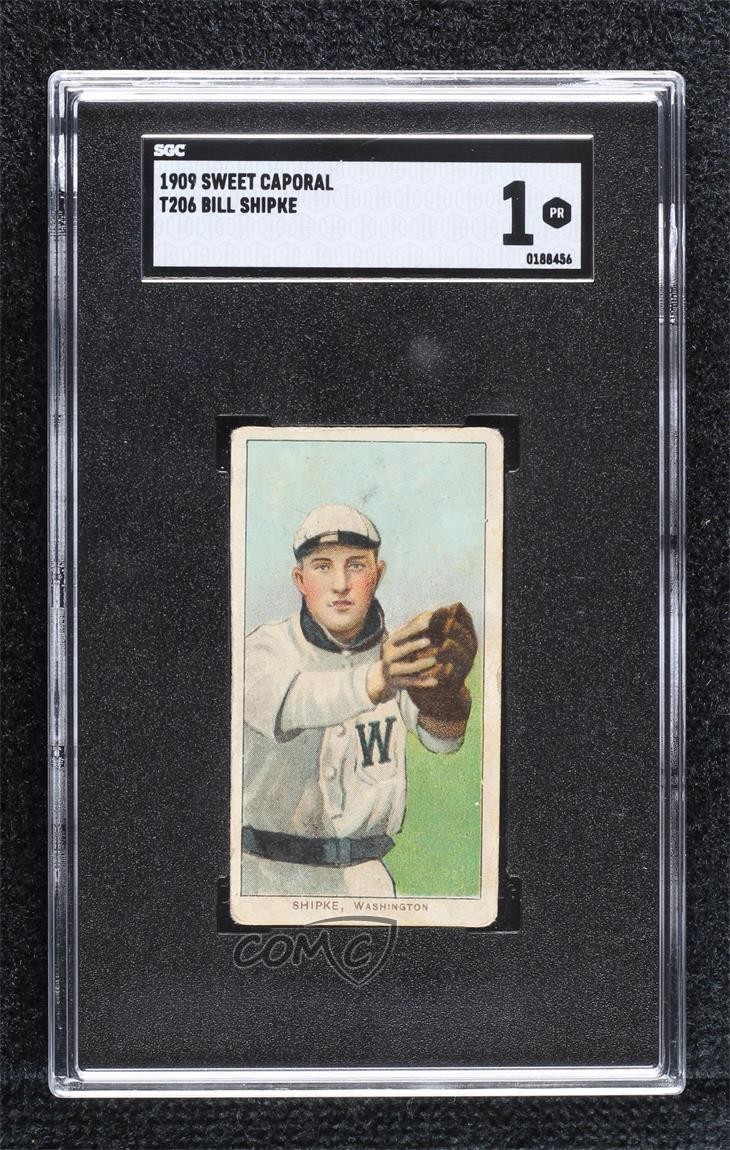 1909-11 T206 Sweet Caporal 150 Factory No 30 Back Bill Shipke SGC 1 0b0g