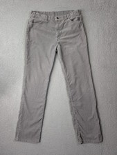 Vintage Levis Corduroy Pants 38x34 Meas 35.5x33 Gray Made in USA 519