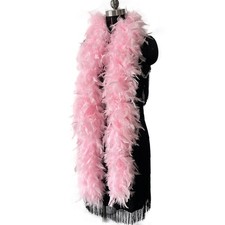 2 Yards 80g Turkey Chandelle Feather Boa for DIY Craft,Party 80g, light pink
