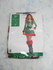 "Sassy Elf" Christmas Costume Adult Sz L10-12  Christmas Cosplay NEW