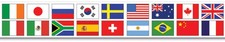 Beistle Party Accessory 1 count Pkg Multicolor Functional International Flag
