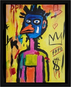 ABSTRACT /EXPRESSIONISM 11x14 Beak Man Modern Street ART Colorful  Painting