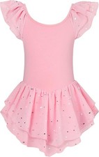 Idgreatim 2-9T Toddler Girls Ballet Leotard Kids Ballerina 4-5T, Bright Pink