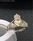 Vintage Claddagh Sterling Silver 925 Ring 3.78g Size 6 Beautiful Ring Great Cond