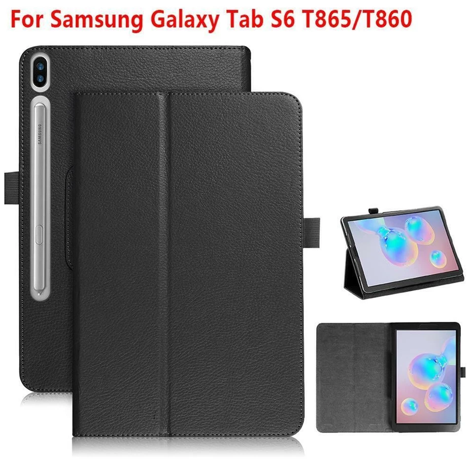 Case For Samsung Galaxy Tab S6 10.5 in T860 T865 Leather Folio Flip Tablet Cover - Image 2 of 4