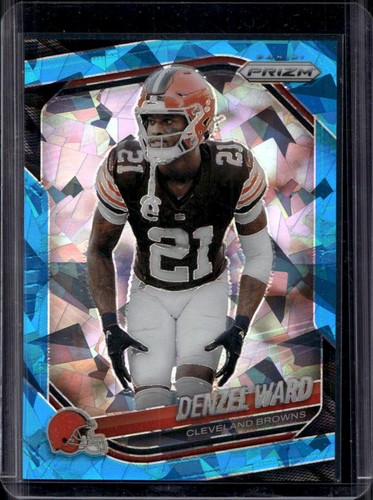 2025 Panini Prizm #90 Denzel Ward Blue Ice #/99