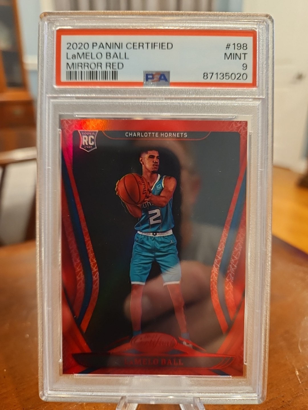 2020-21 Panini Certified - LaMelo Ball #198 Mirror Red (RC) Psa 9