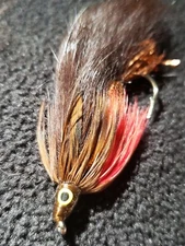 FISHING FLIES STREAMER ZONKER BROWN COPPER SIZE 2 CUSTOM TIED IDYLWILDE FLY CO