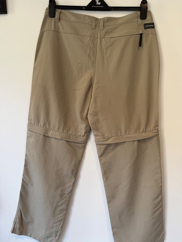 Berghaus Ladies Outdoor Trousers/. Size 16, Leg 31in. Convert to Shorts. Beige - Picture 3 of 8