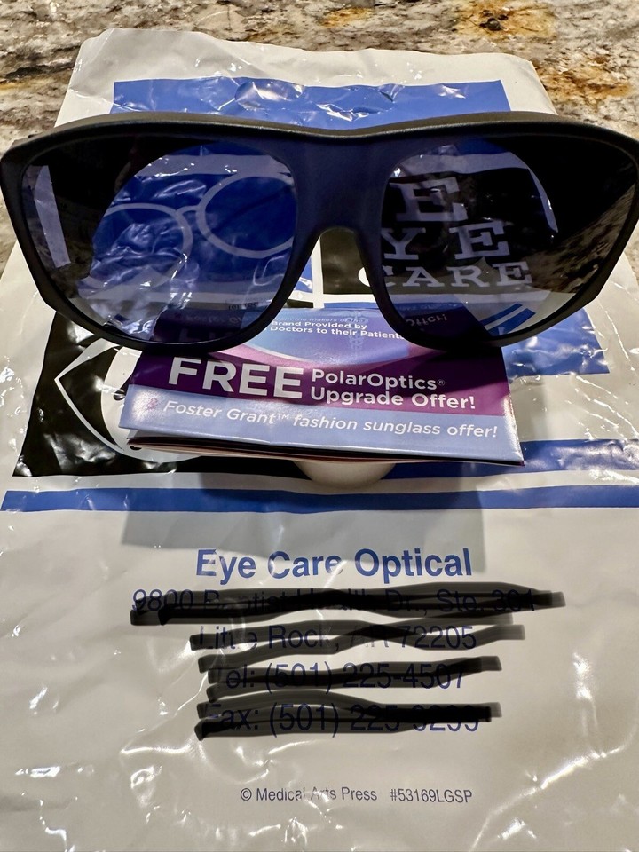 EXTREMELY DARK Wrap Around Sunglasses Post Cataract Surgery Post