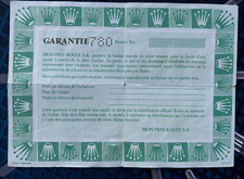 Guarantee Rolex  Blank - Garanzia  in bianco_ Original 100% Extra Rare