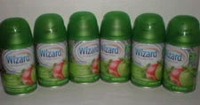 (6) FRSH APPLES AUTOMATIC SPRAY REFILLS ODOR NEUTRALIZER AIR FRESHENER BY WIZARD