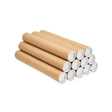 Long Cardboard Poster Tubes for Shipping Blueprints, Artwork (15 x 2 in, 12 P...