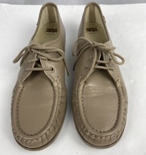 SAS Women's Tan Lace Up Genuine Comfort Shoes Made in USA Size 10 M