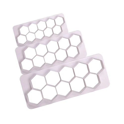 3Pcs 3D Square Geometry Fondant Cookie Cutter Cake Molds Baking Decorating Tools - Picture 18 of 31
