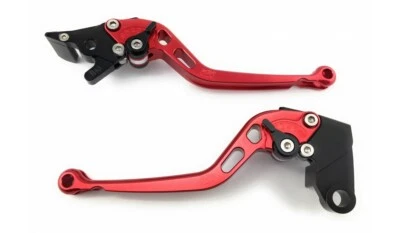 Paire Levier Long Rouge Frein Embrayage Pour SUZUKI GSX-R 1000 GSXR WVB6 2005-06 - Photo 1/4