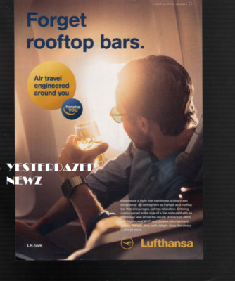 2017 Print Ad for for Lufthansa Airlines ''Forget rooftop bars''