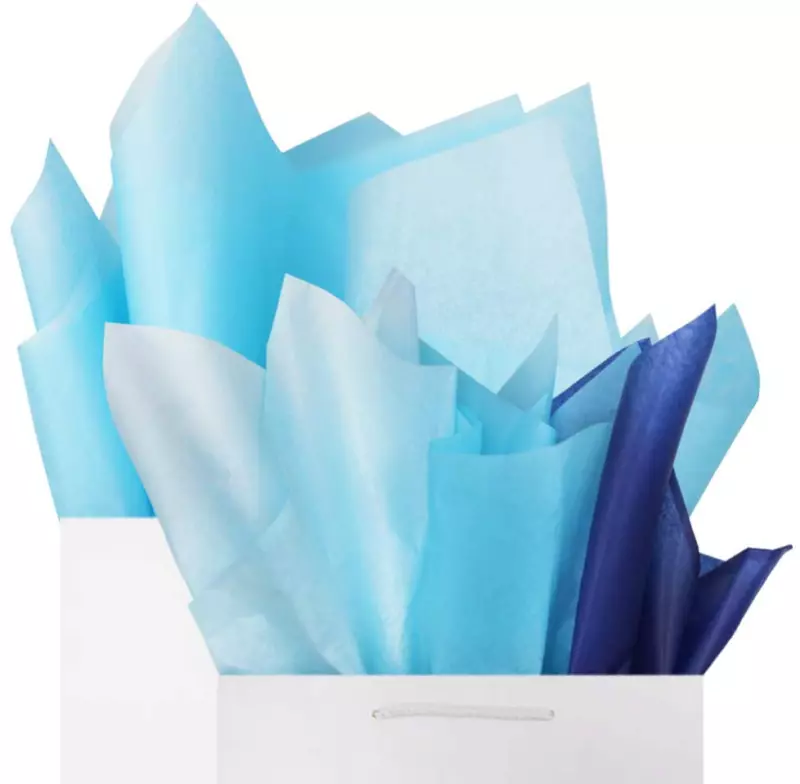 Blue Gift Wrapping Tissue Paper in Bulk
