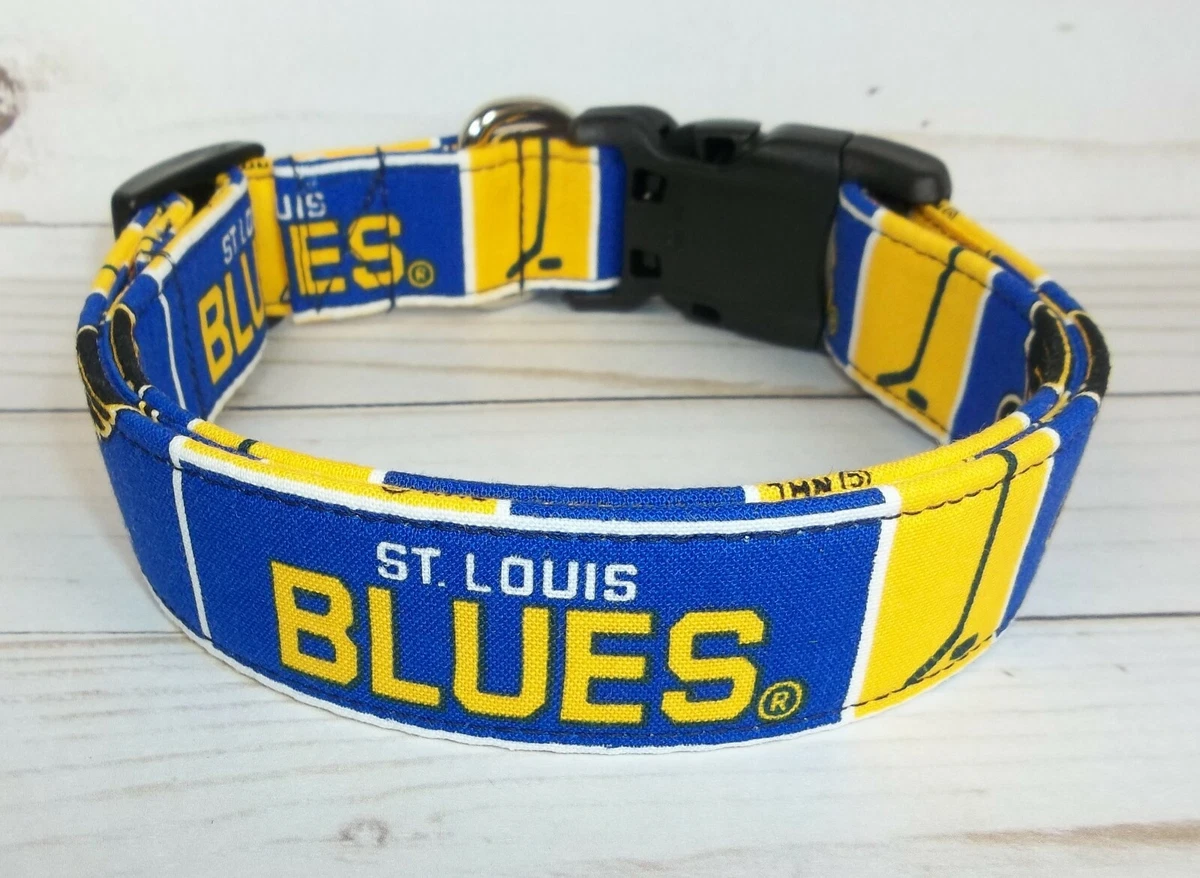 ST. LOUIS BLUES Terri's Dog Collar custom made adjustable with NHL fabric