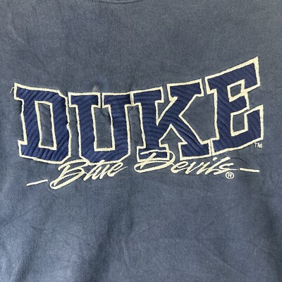 新品未使用90'S Doumeuil cloth ENGLAND duke ev Vintage Duke University Men's Size 2XL Blue 90s Sweatshirt