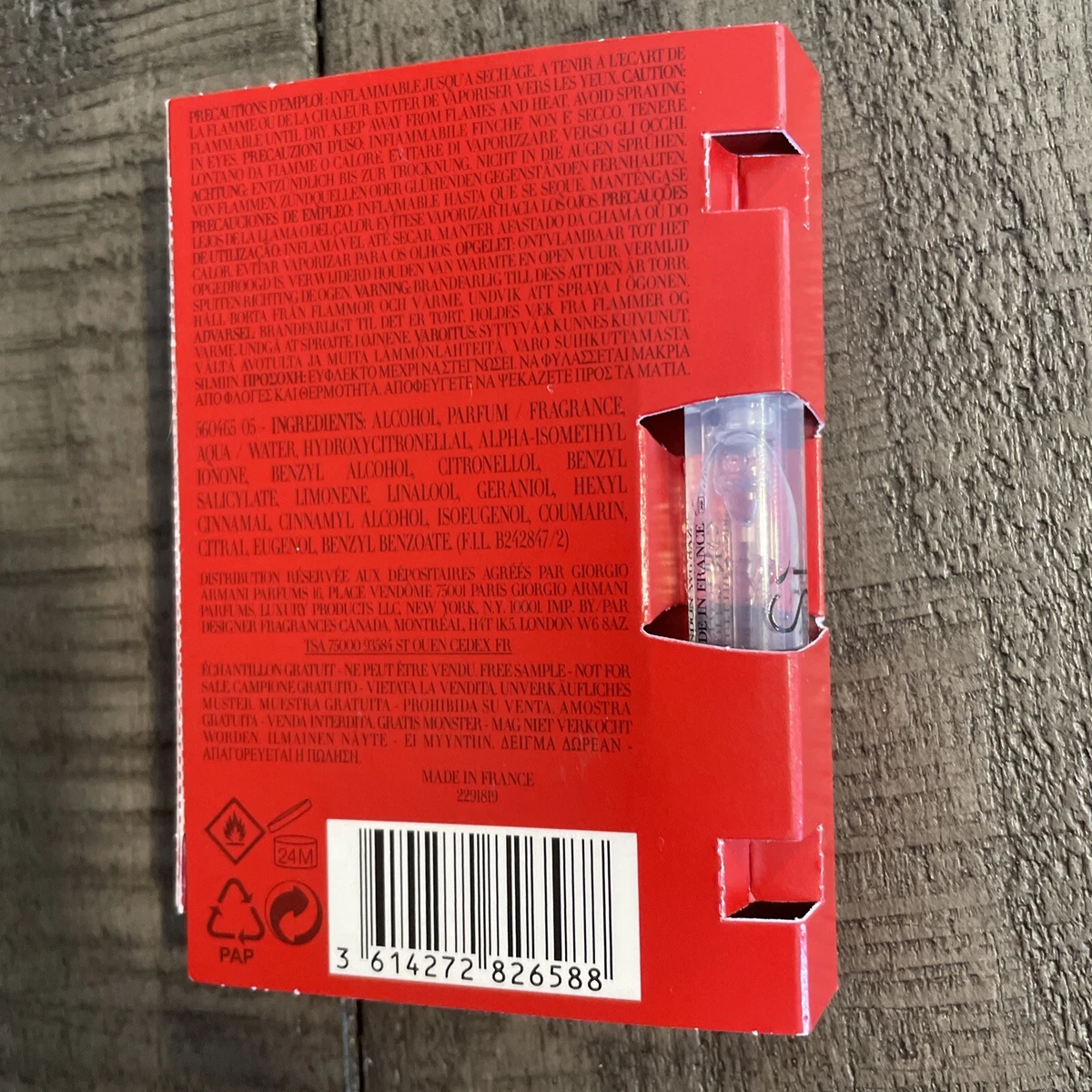 sì passione 1.2 ml sample
