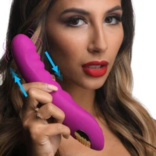 Inmi Locomotion Thrusting Silicone Vibrator G-Spot Stimulation Sex Toy Pink