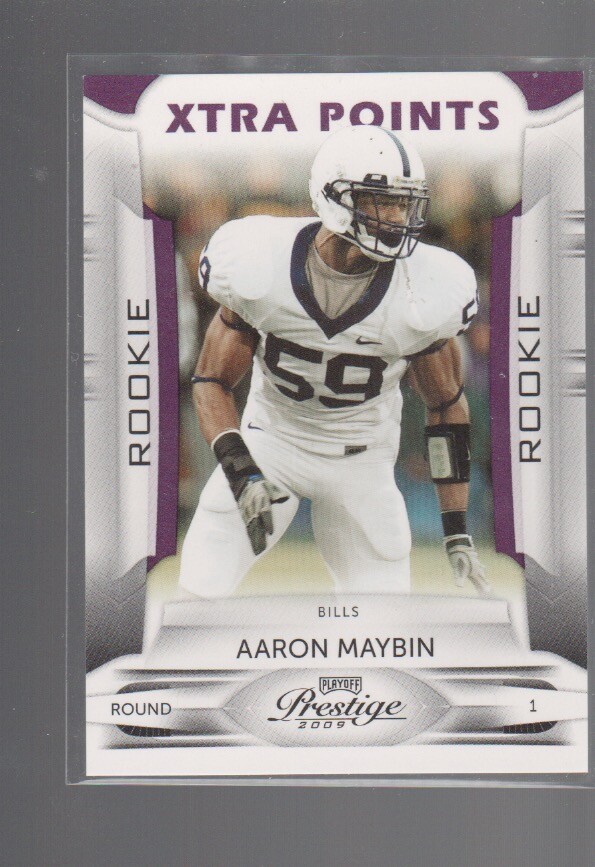 AARON MAYBIN 2009 PLAYOFF PRESTIGE XTRA POINTS PURPLE ROOKIE CARD #103  /50